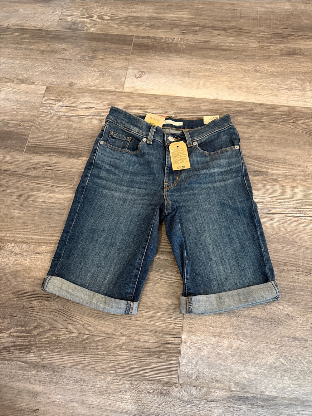 Levi's Women's Dark Blue Denim Jean Shorts